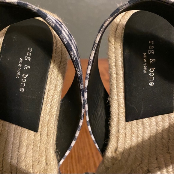 rag & bone Megan Gingham Espadrille Sandals - Picture 6 of 7